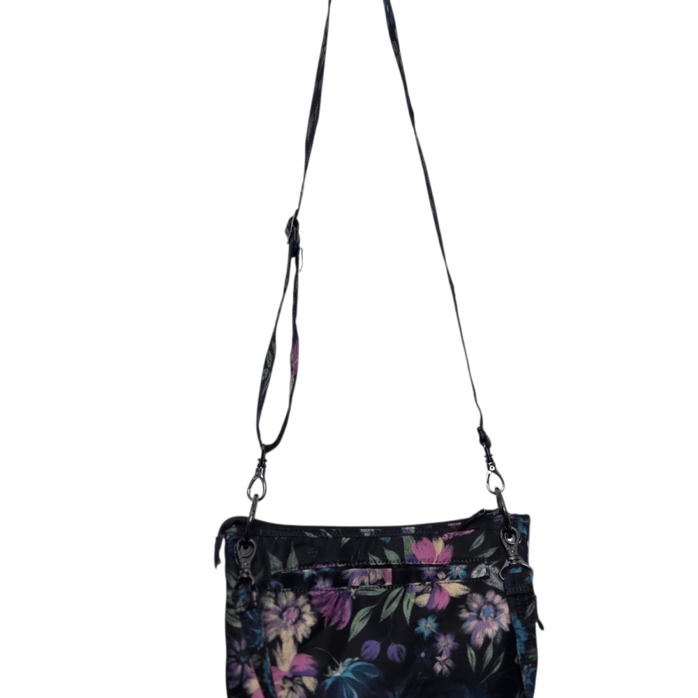 EUC Lug Swivel Convertible Crossbody Bag Bloom Black Floral Print - Picture 4 of 16